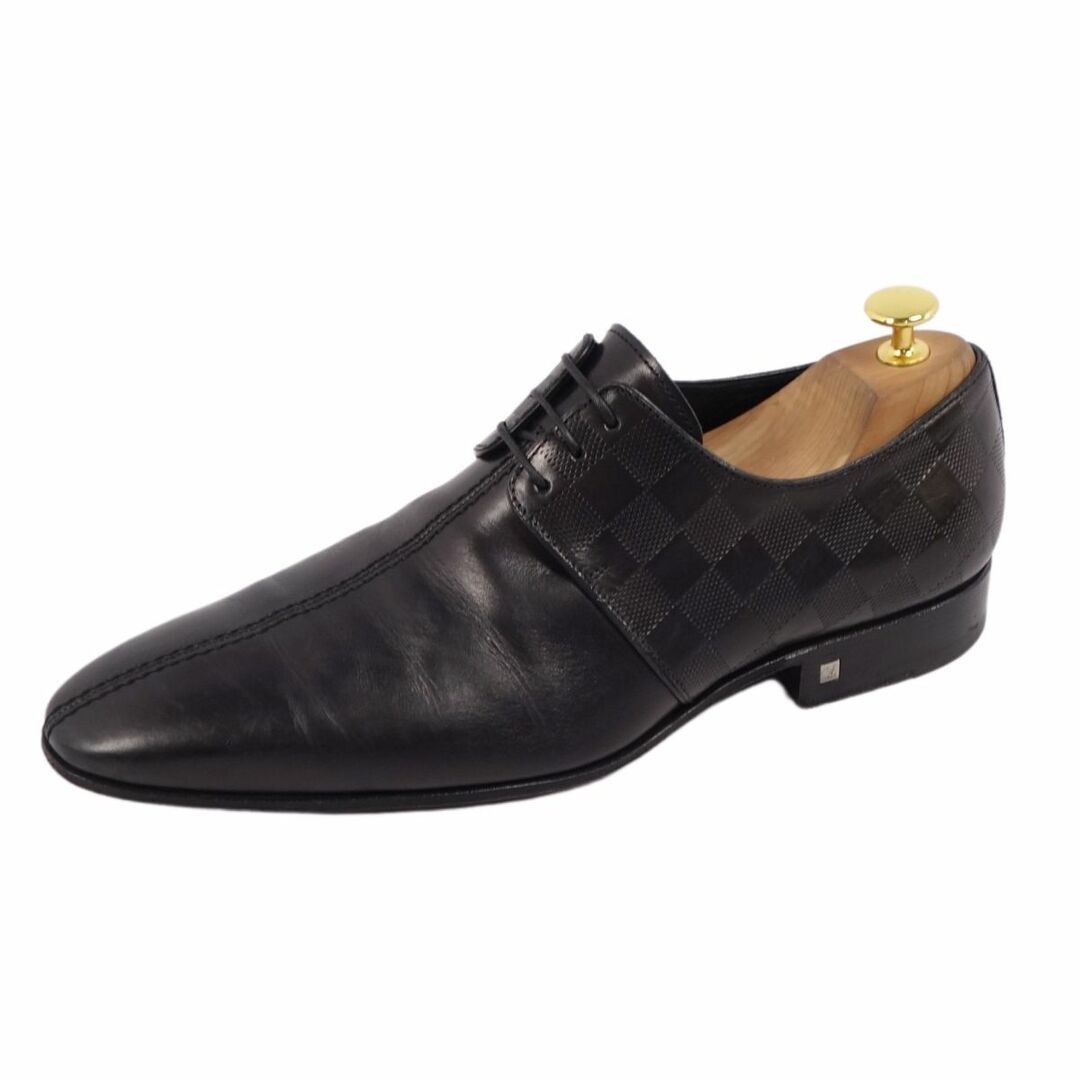 ルイヴィトン LOUIS VUITTON レザーシューズ ビジネスシューズ ダミエ ダービーシューズ 革靴 メンズ 6 1/2(25.5cm相当) ブラック
