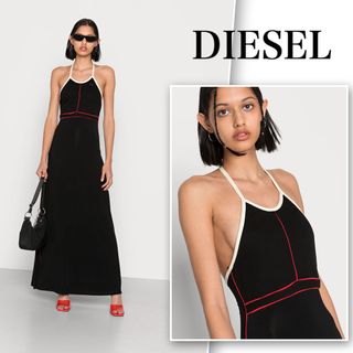 ディーゼル(DIESEL)の【DIESEL】MAXIM Maxi dress ホルターネックマキシドレス(ロングワンピース/マキシワンピース)