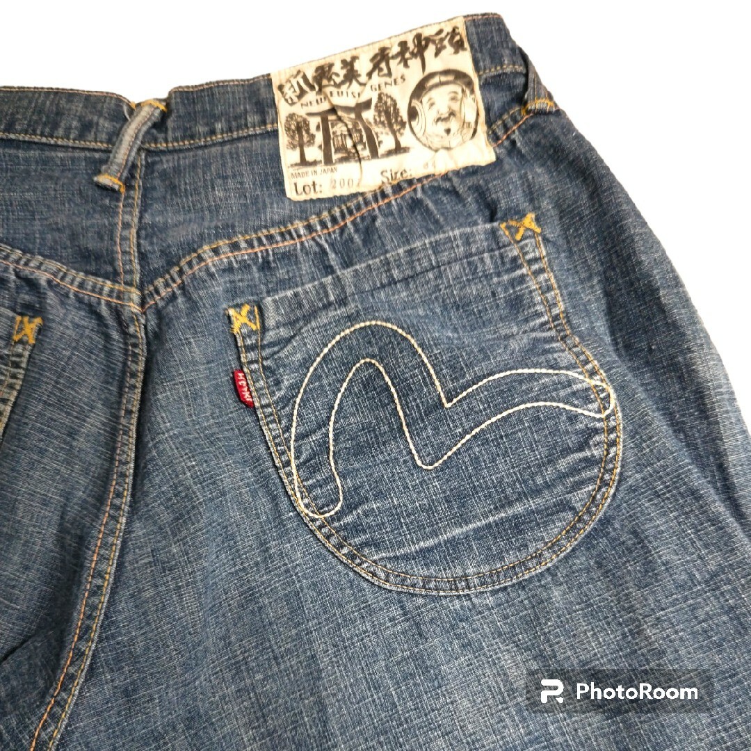 EVISU(エビス)のエヴィスジーンズ ハーフパンツEVISU LOT2001 W34 日本製 メンズのパンツ(ショートパンツ)の商品写真