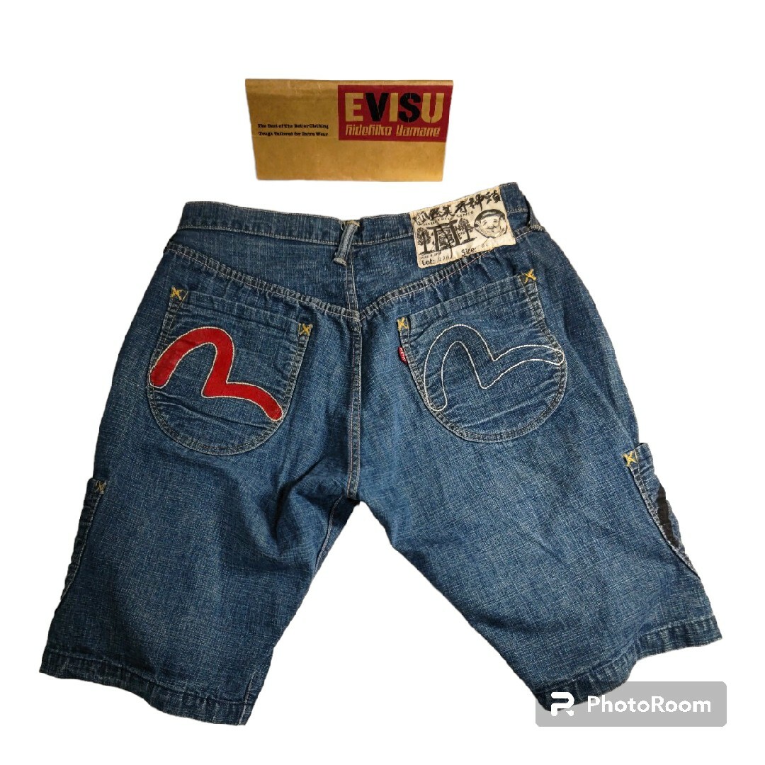 EVISU - エヴィスジーンズ ハーフパンツEVISU LOT2001 W34 日本製の