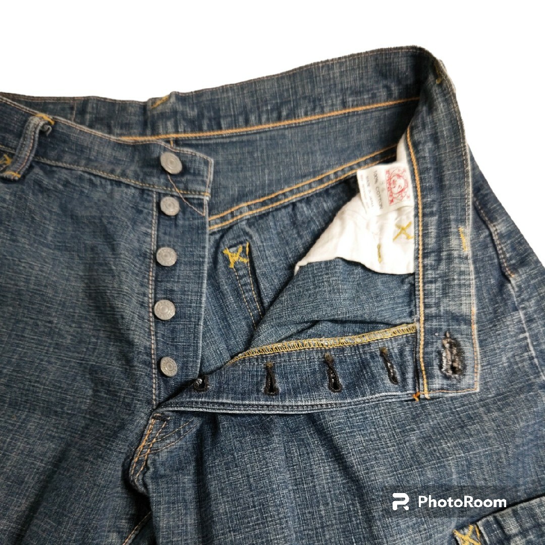 EVISU(エビス)のエヴィスジーンズ ハーフパンツEVISU LOT2001 W34 日本製 メンズのパンツ(ショートパンツ)の商品写真