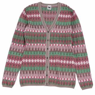 美品 ミッソーニ M MISSONI ニット カーディガン ロングスリーブ 総柄 トップス レディース 44(L相当) マルチカラー(カーディガン)