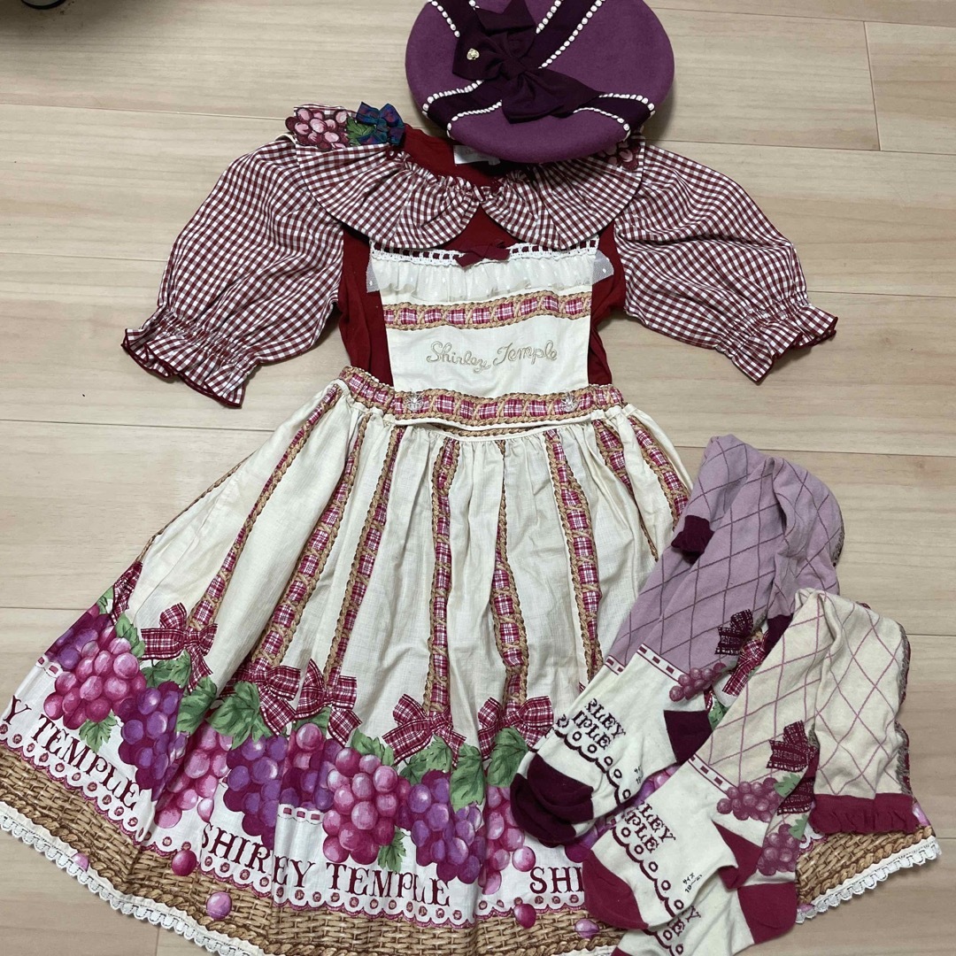 シャーリーテンプルブドウセット 130キッズ服女の子用(90cm~)