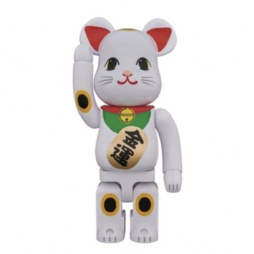 MEDICOM TOY - ベアブリック BE@RBRICK 招き猫 白 金運 400% スカイ