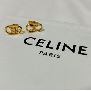 セリーヌ(celine)の　日本完売品　[美品]CELINE マイヨン トリオンフ ピアス/ゴールド(ピアス)