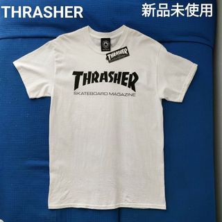 スラッシャー(THRASHER)の新品★THRASHER スラッシャー　半袖メンズＴシャツ　ストリート　スケボー白(Tシャツ/カットソー(半袖/袖なし))