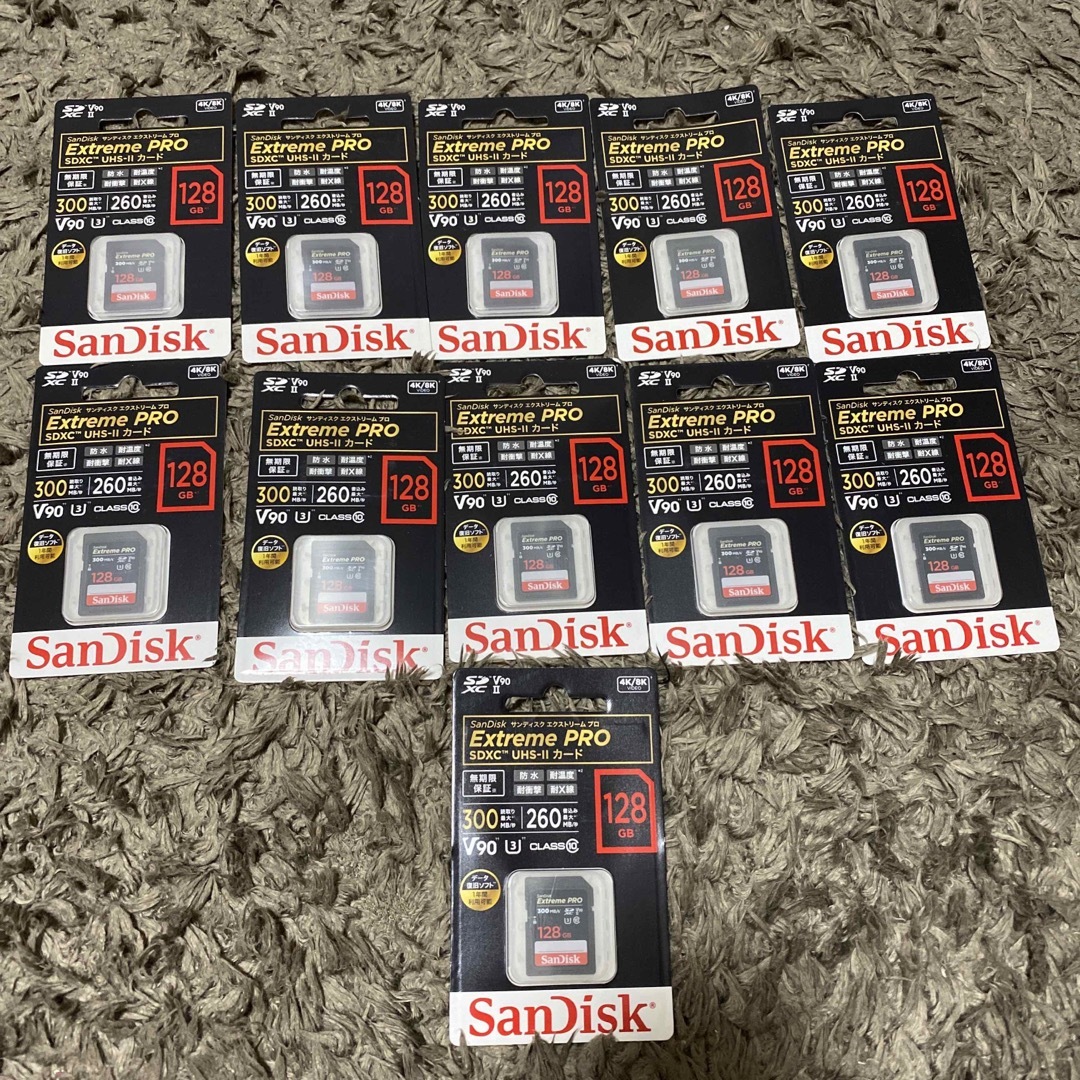 SanDiskシリーズ名SanDisk SDXC UHS-IIカード 128GB 11枚セット