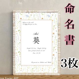 命名書　3枚セット(命名紙)