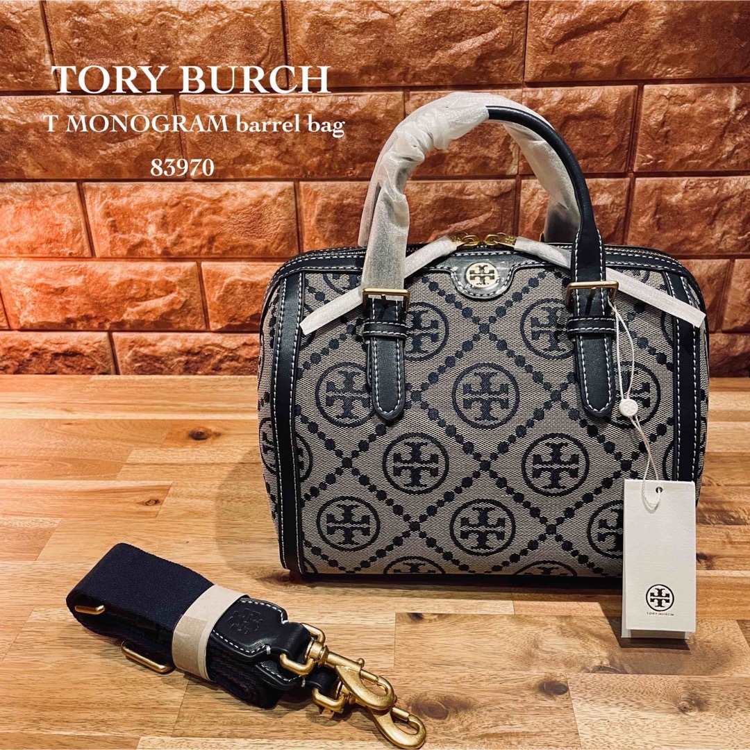Tory Burch - 【新品未使用!】TORY BURCH Tモノグラム バレルバッグ