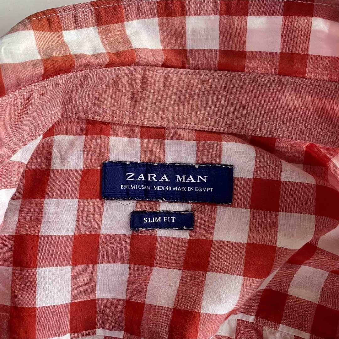 ZARA(ザラ)のザラ　ZARA MAN  長袖　シャツ　M  薄手　綿100% メンズのトップス(シャツ)の商品写真