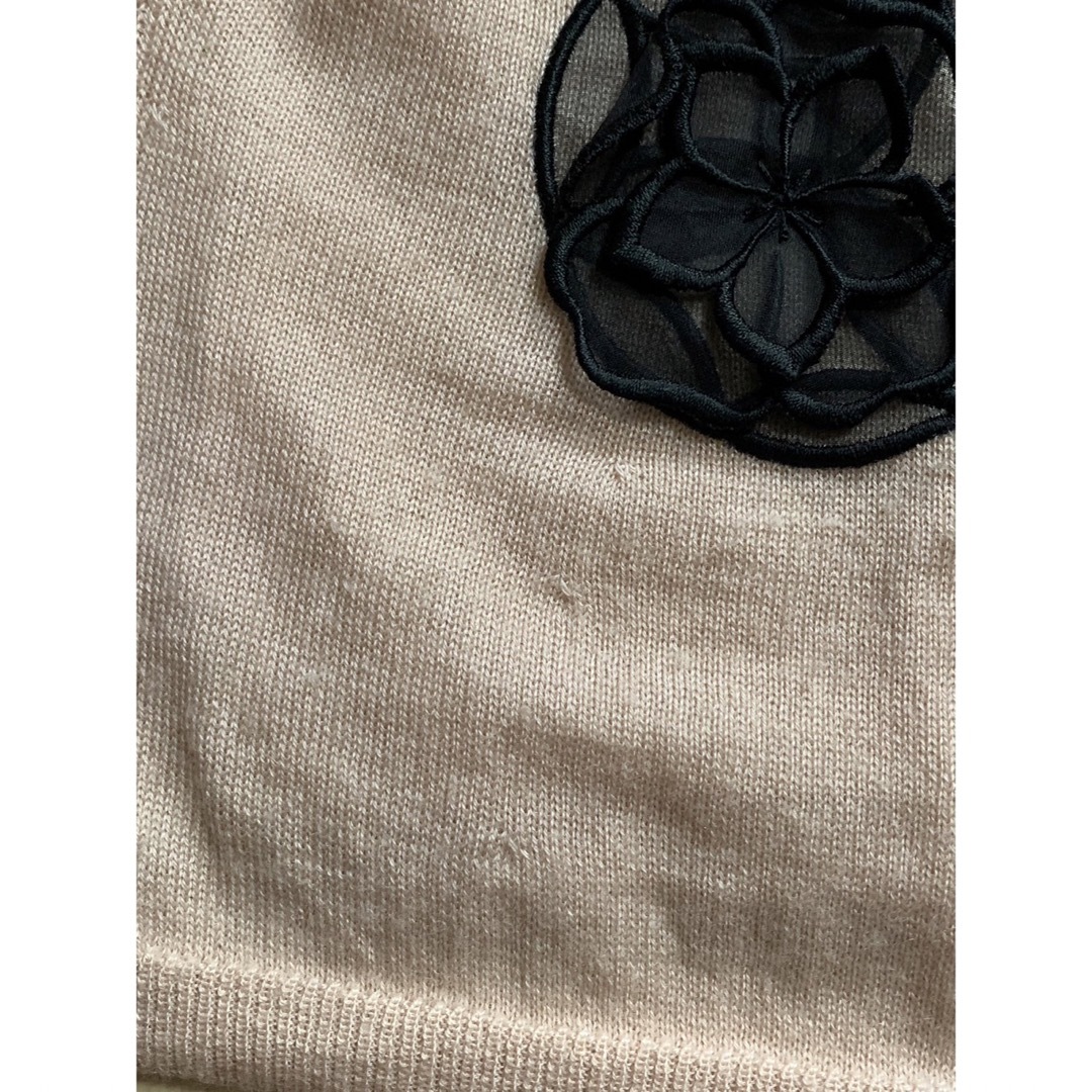 Christian Dior(クリスチャンディオール)のクリスチャンディオール アンサンブルニット フラワー カシミヤ×シルク レディースのトップス(アンサンブル)の商品写真