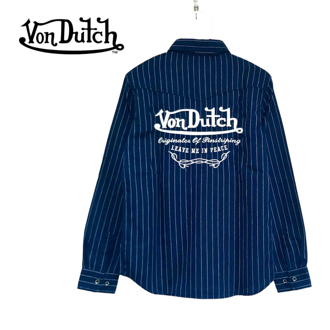 Von Dutch(ボンダッチ)の【未使用】Von Dutch  ロゴ刺繍ワークシャツ メンズのトップス(シャツ)の商品写真