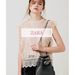 ザラ(ZARA)のZARA ❃ lace tops(カットソー(半袖/袖なし))