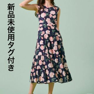 オイルペイント トッカ TOCCA ツイードワンピース 半袖 レース 切替 0