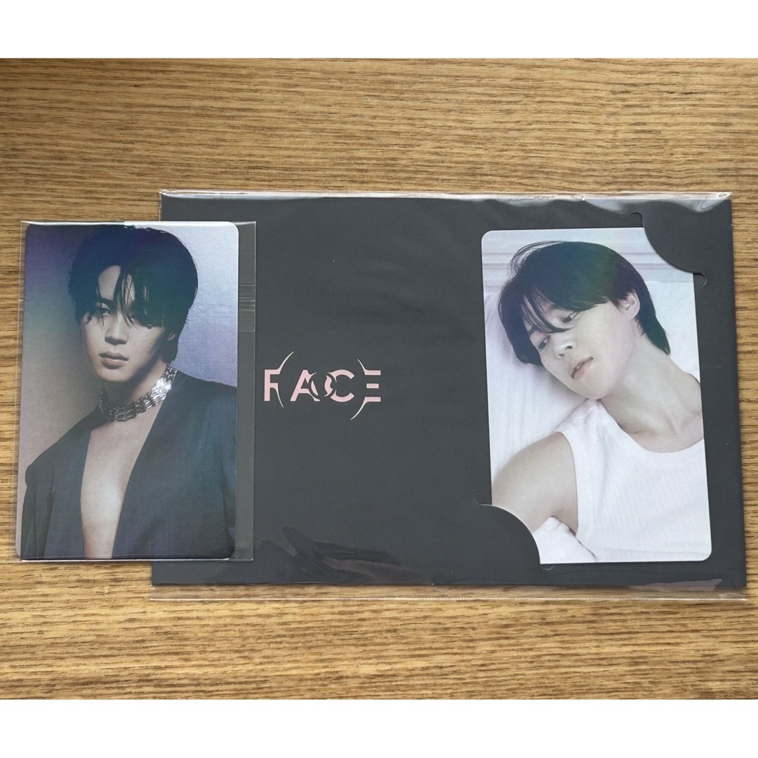 防弾少年団(BTS)(ボウダンショウネンダン)の新品未開封 BTS  jimin ジミン FACE  JPFC 特典　トレカ エンタメ/ホビーのCD(K-POP/アジア)の商品写真