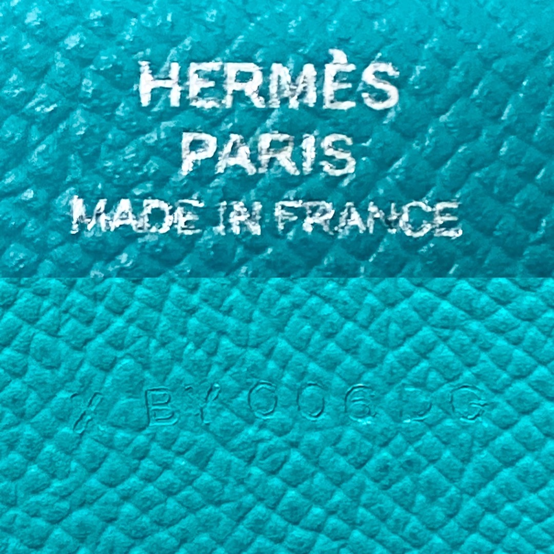 HERMES エルメス エプソン バイカラー ブラック グリーン 長財布ファッション小物