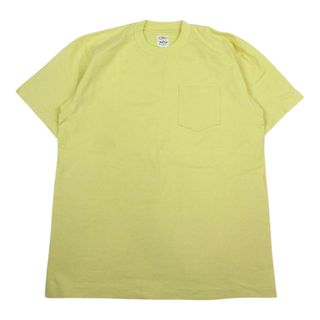 アナトミカ(ANATOMICA)のANATOMICA アナトミカ MEN'S POCKET TEE 丸胴 クルーネック ポケット付き 半袖 Tシャツ イエロー系 S【中古】(シャツ)