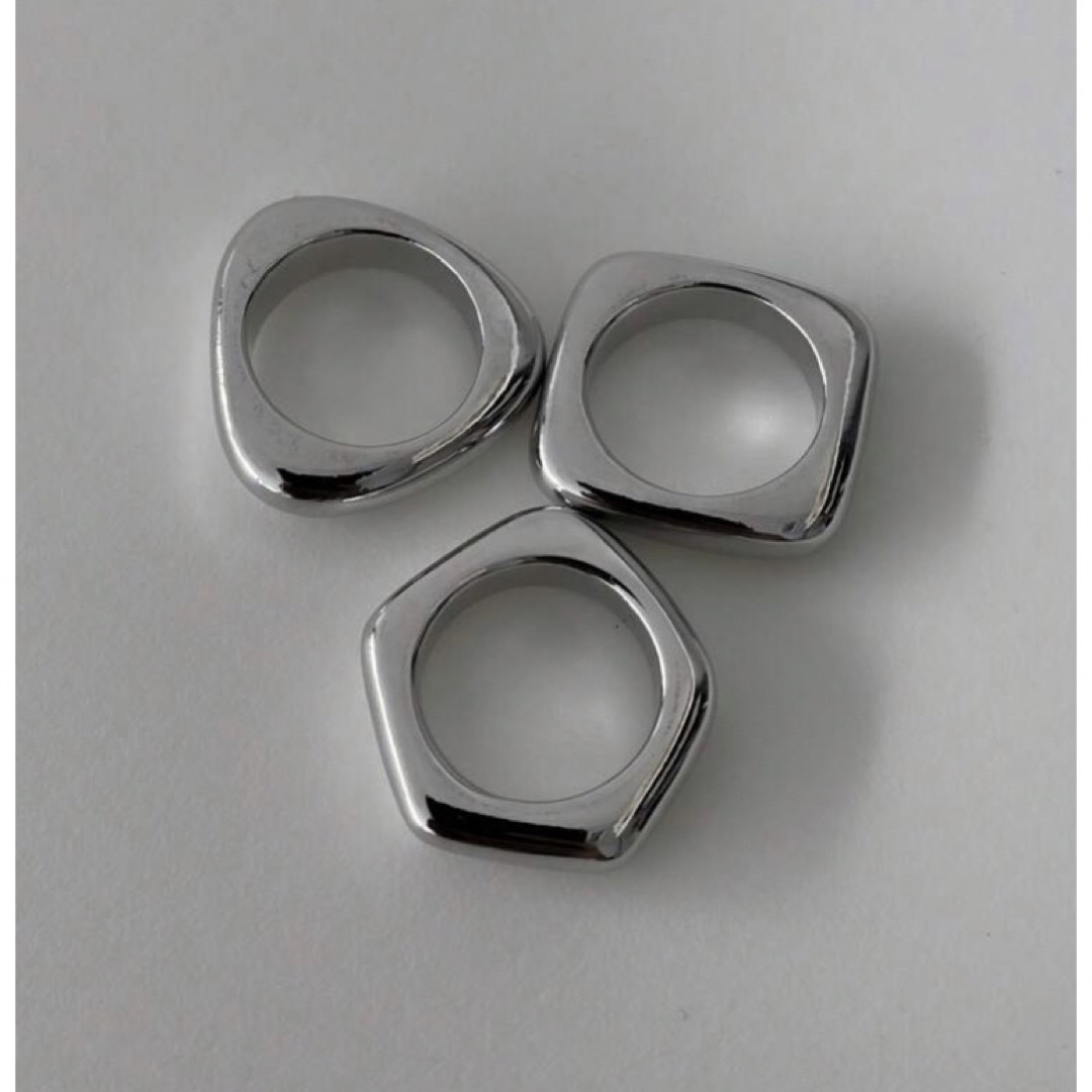 リング　3ピース　セット　シルバー　 レディースのアクセサリー(リング(指輪))の商品写真
