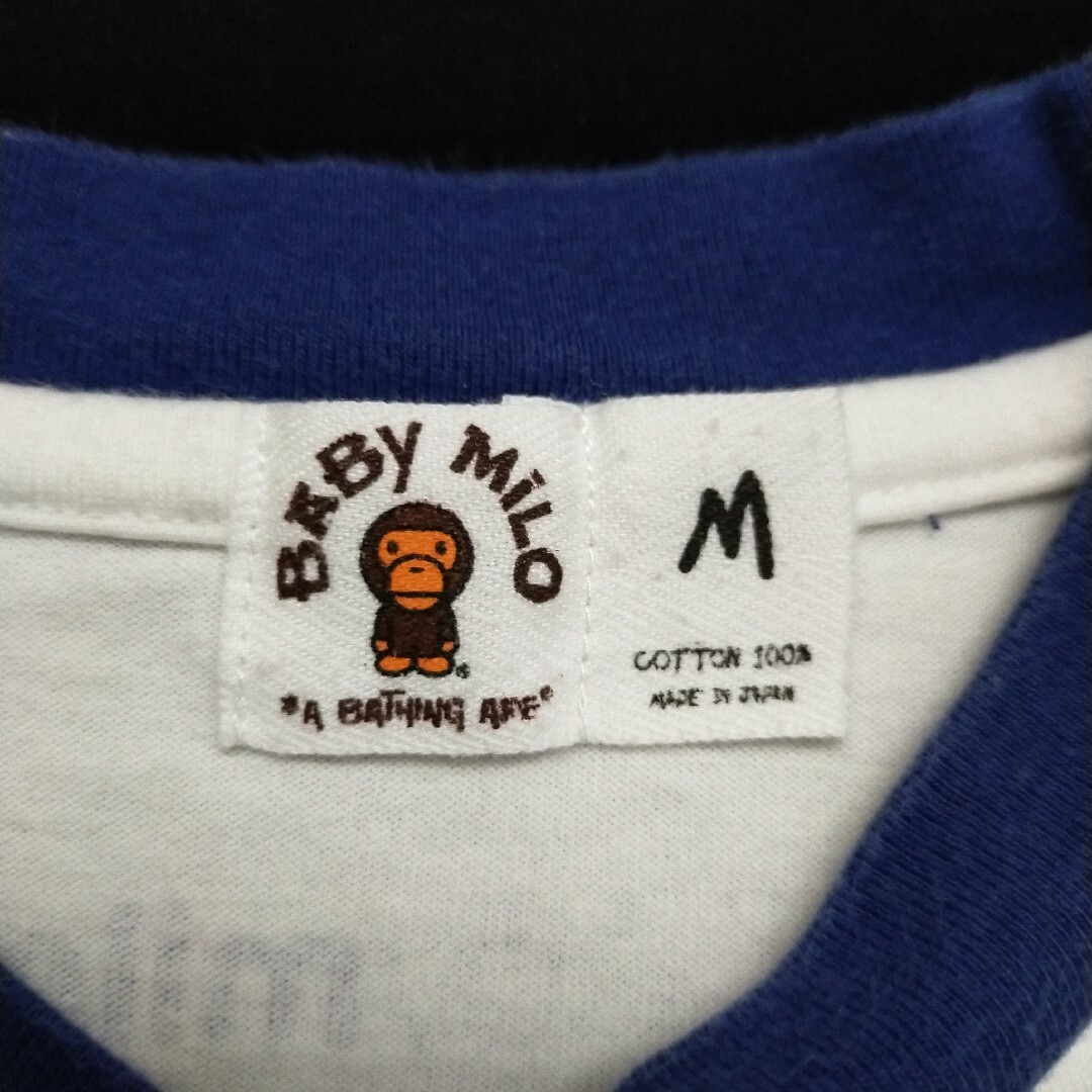 A BATHING APE(アベイシングエイプ)のA BATHING APE BABY MILO ラグランTシャツ メンズのトップス(Tシャツ/カットソー(半袖/袖なし))の商品写真