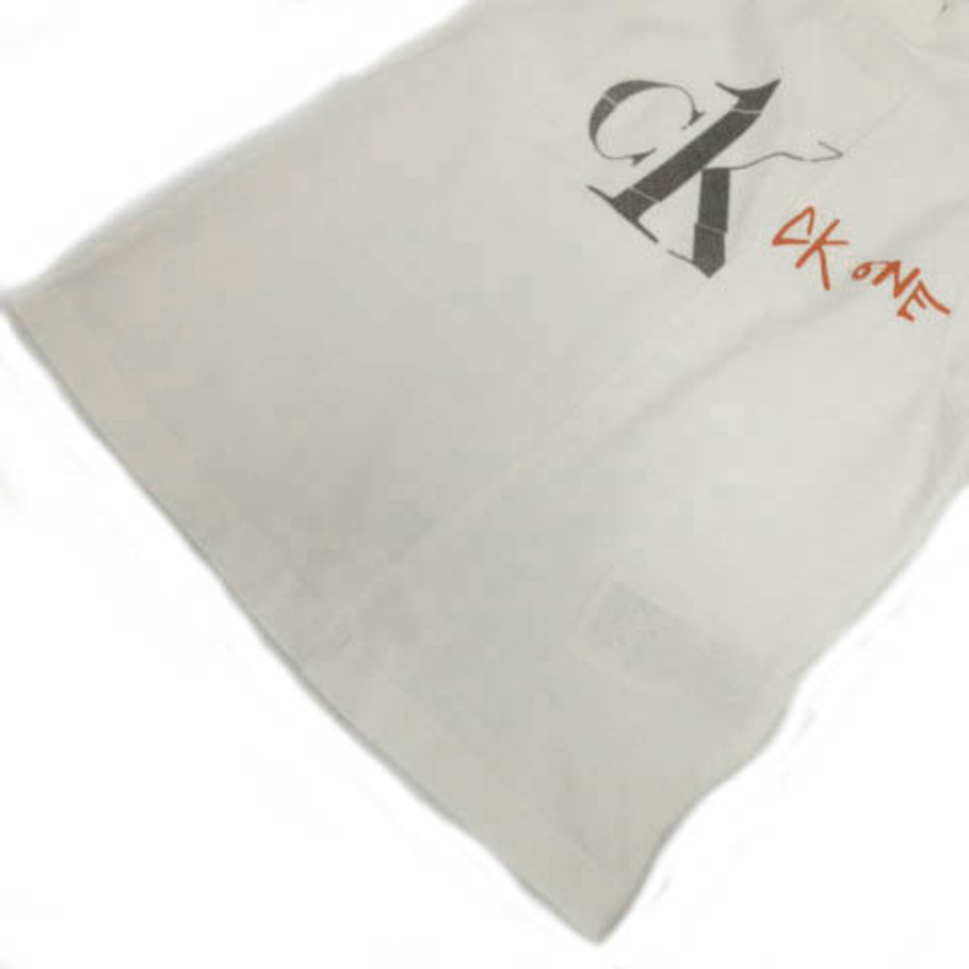 Calvin Klein Jeans カットソー ボトルネック ロゴ 白 XS レディースのトップス(カットソー(半袖/袖なし))の商品写真