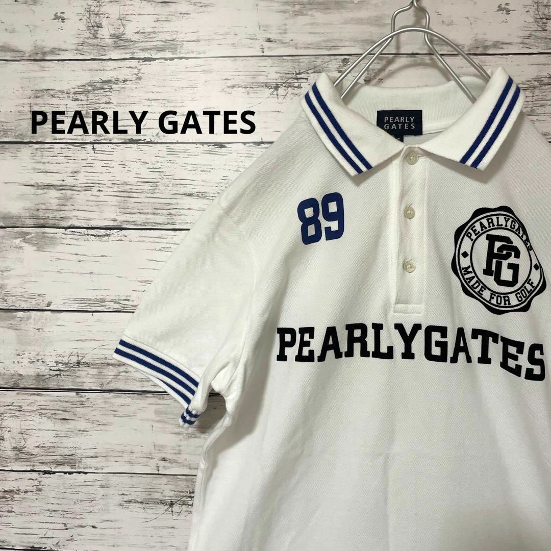 PEARLY GATES - PEARLY GATES ポロシャツ ゴルフ フロッキープリント ...