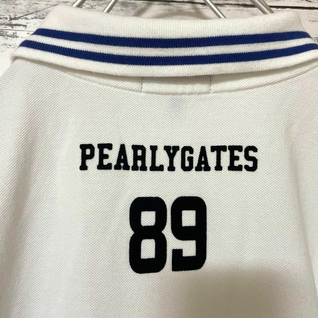 PEARLY GATES(パーリーゲイツ)のPEARLY GATES ポロシャツ ゴルフ フロッキープリント ホワイト 白 メンズのトップス(ポロシャツ)の商品写真