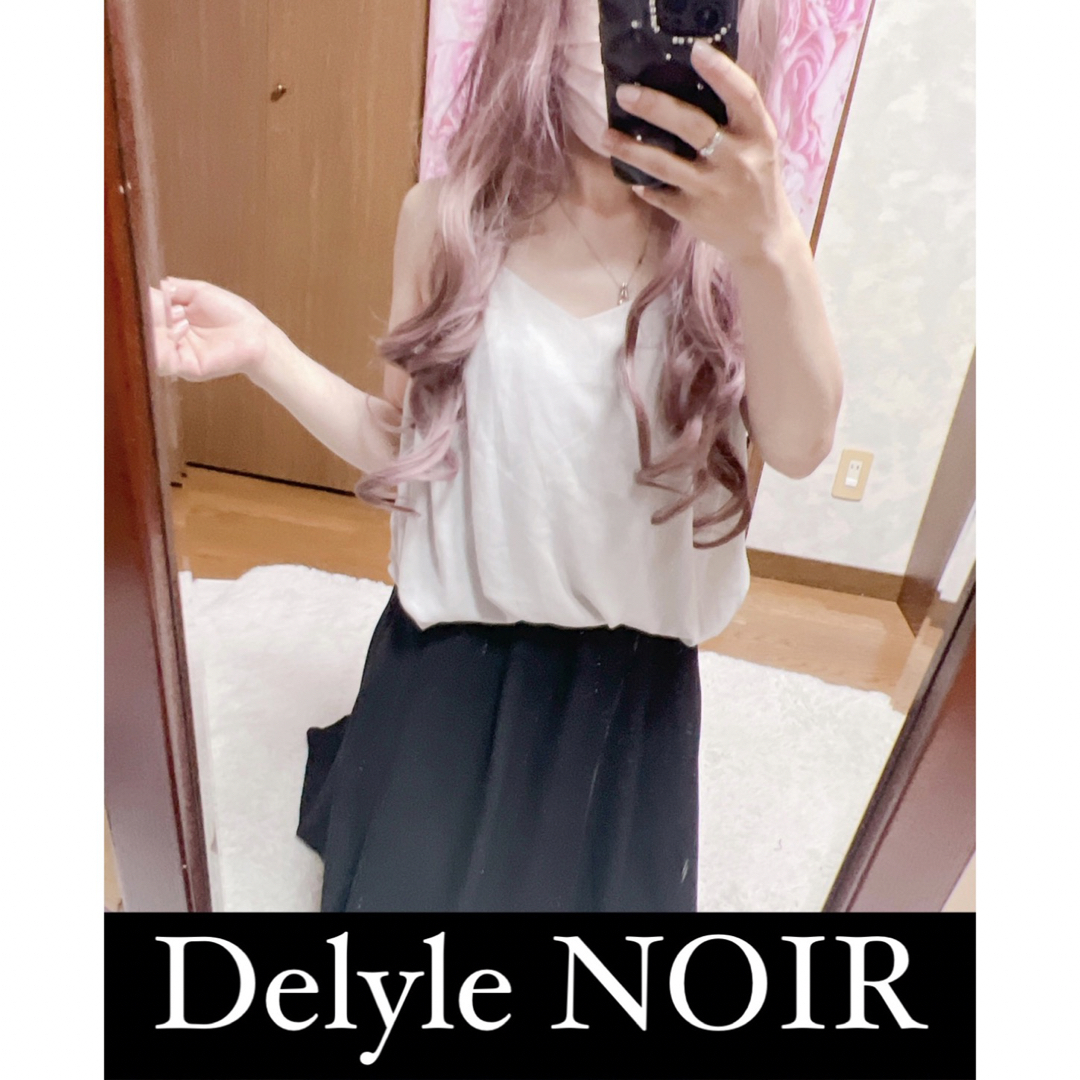 Delyle NOIR(デイライルノアール)の5259.Delyle NOIR シフォン グレー キャミソール レディースのトップス(キャミソール)の商品写真