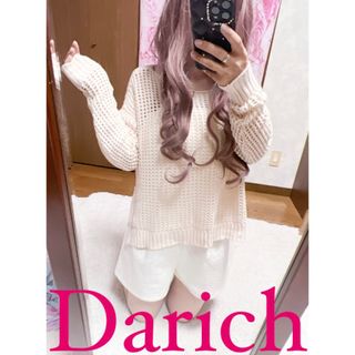 5268.Darich サマーニット 透かし編みニットトップス(ニット/セーター)