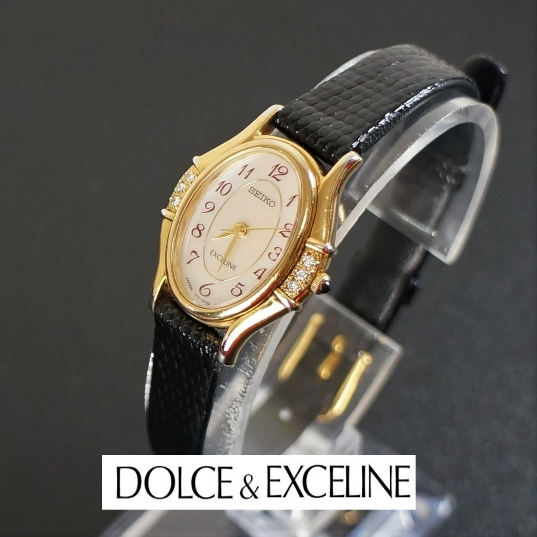 【稼働品】セイコー EXCELINE 6Pダイヤ 電池交換済 新品ベルト | フリマアプリ ラクマ