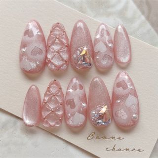 No.02 twinkle pink ネイルチップオーダー(つけ爪/ネイルチップ)