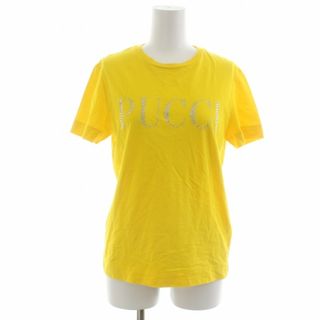 エミリオプッチ(EMILIO PUCCI)のエミリオプッチ Tシャツ カットソー ロゴ クルーネック 半袖 S 黄色(Tシャツ(半袖/袖なし))