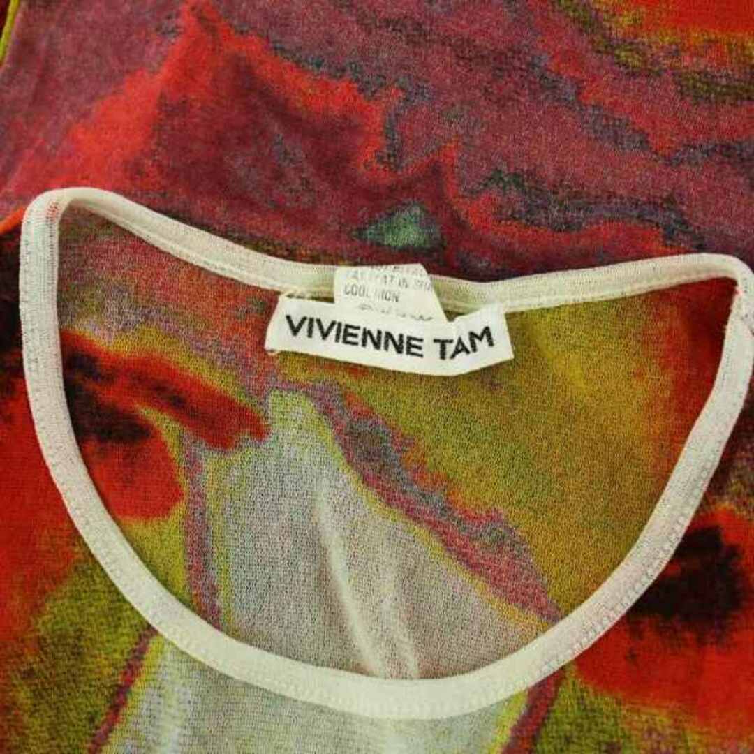 VIVIENNE TAM(ヴィヴィアンタム)のヴィヴィアンタム ワンピース ノースリーブ パワーネット シアー シースルー レディースのワンピース(ひざ丈ワンピース)の商品写真