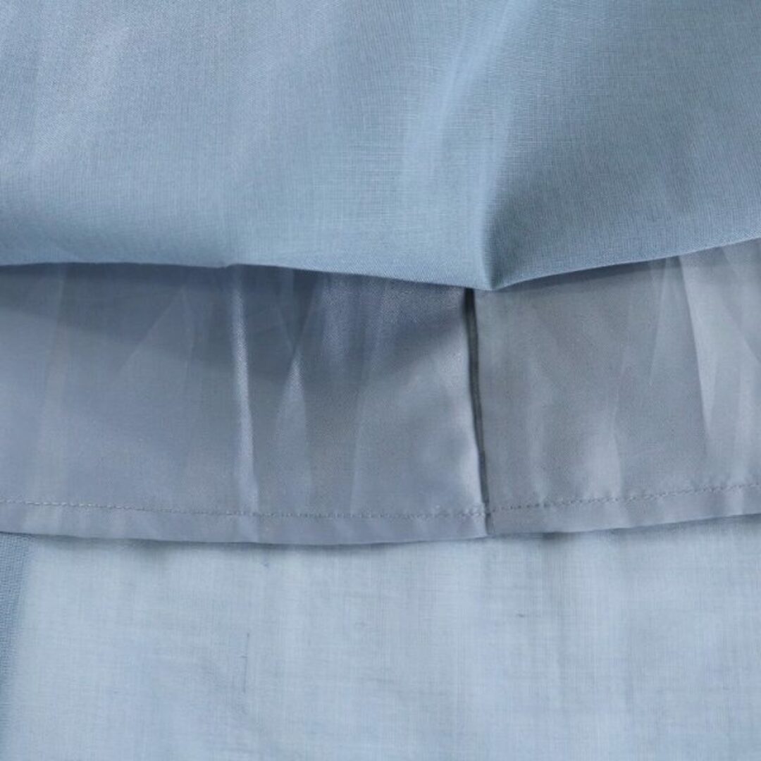 kumikyoku（組曲）(クミキョク)のクミキョク 組曲 ライトシアーボイルティアードスカート ロング 2 M 青 レディースのスカート(ロングスカート)の商品写真