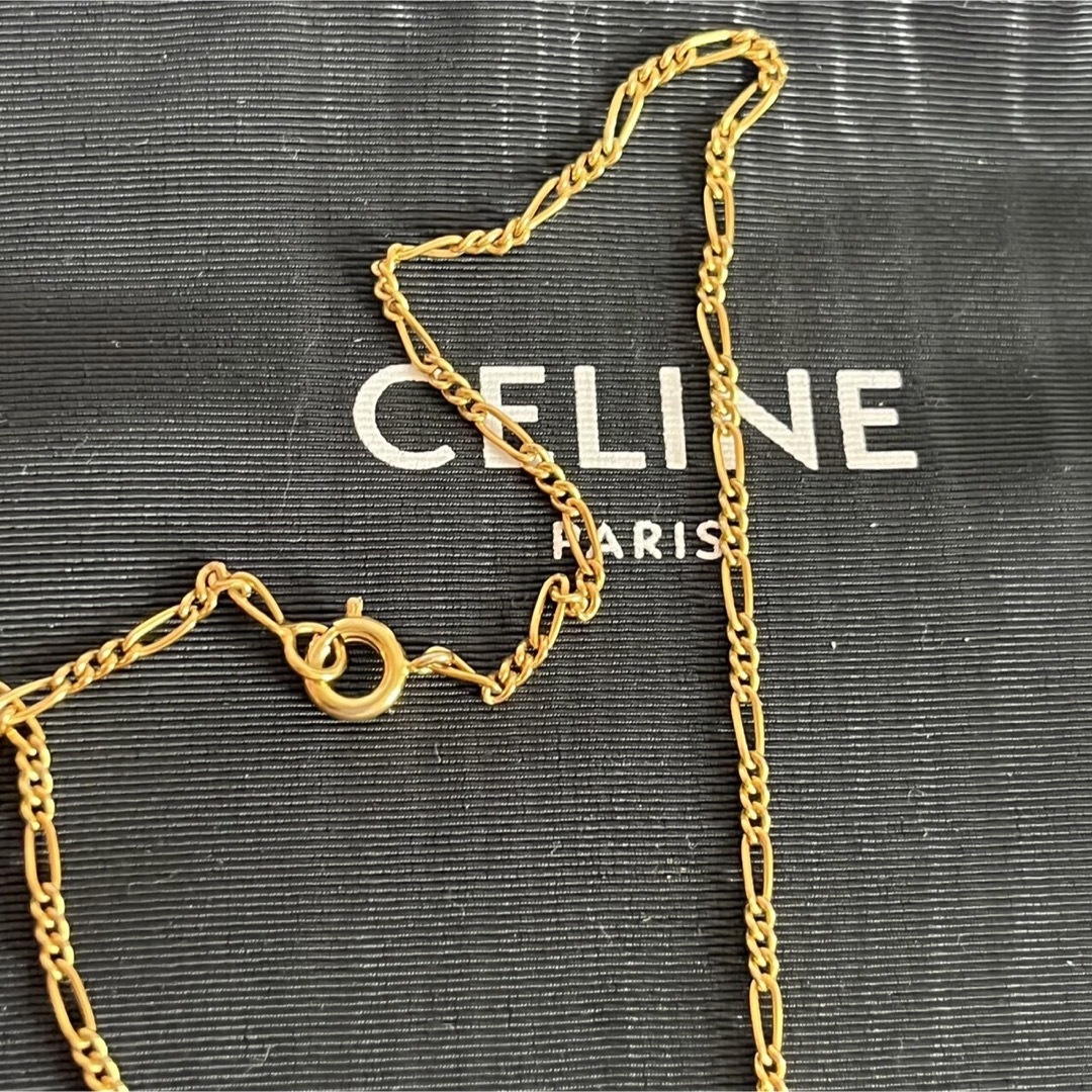 【人気】セリーヌ　ロゴ　ネックレス　ゴールド　トリオンフ　チャーム　CELINE