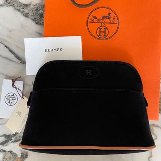 エルメス(Hermes)の新品未使用 エルメス ボリードポーチ ミニ マカロンボリード 黒　ノワール(ポーチ)