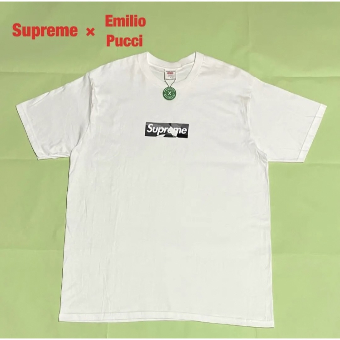 セール　Lグレー青 Emilio Pucci Box Logo Tee