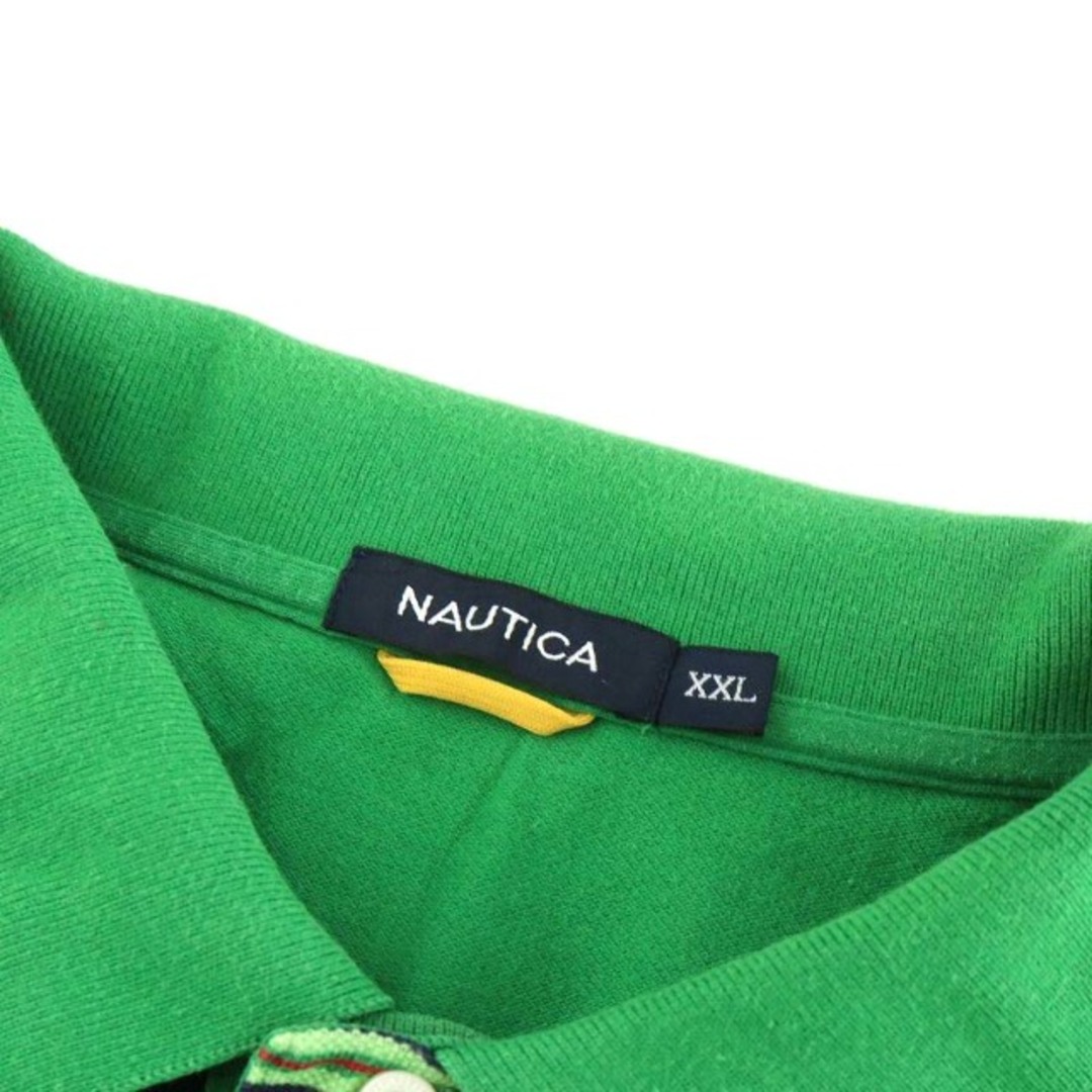 NAUTICA(ノーティカ)のノーティカ NAUTICA ポロシャツ 半袖 ボーダー コットン XXL 緑 メンズのトップス(ポロシャツ)の商品写真