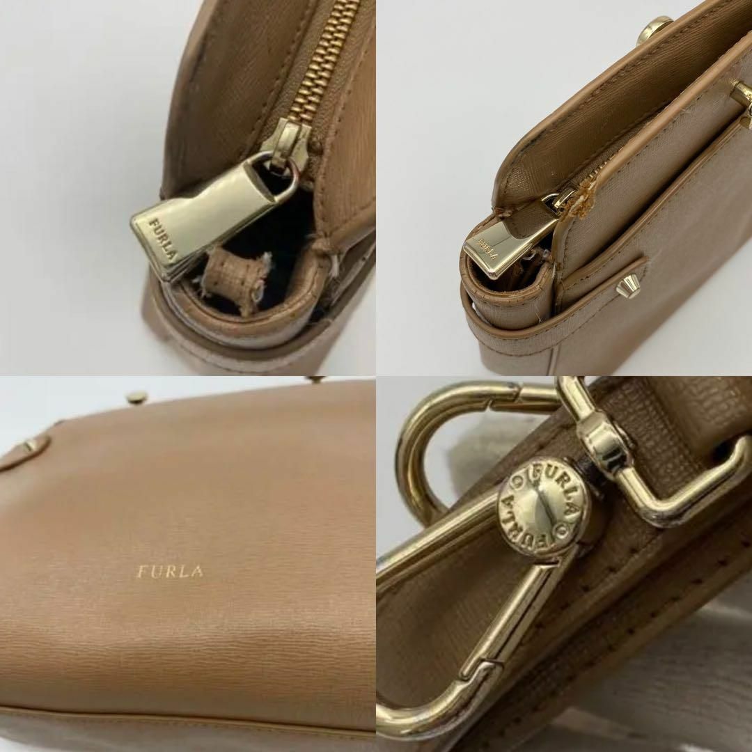 Furla(フルラ)の【良品】FURLA フルラ　アガタ　2way ショルダーバッグ　ポーチ　ベージュ レディースのバッグ(ショルダーバッグ)の商品写真