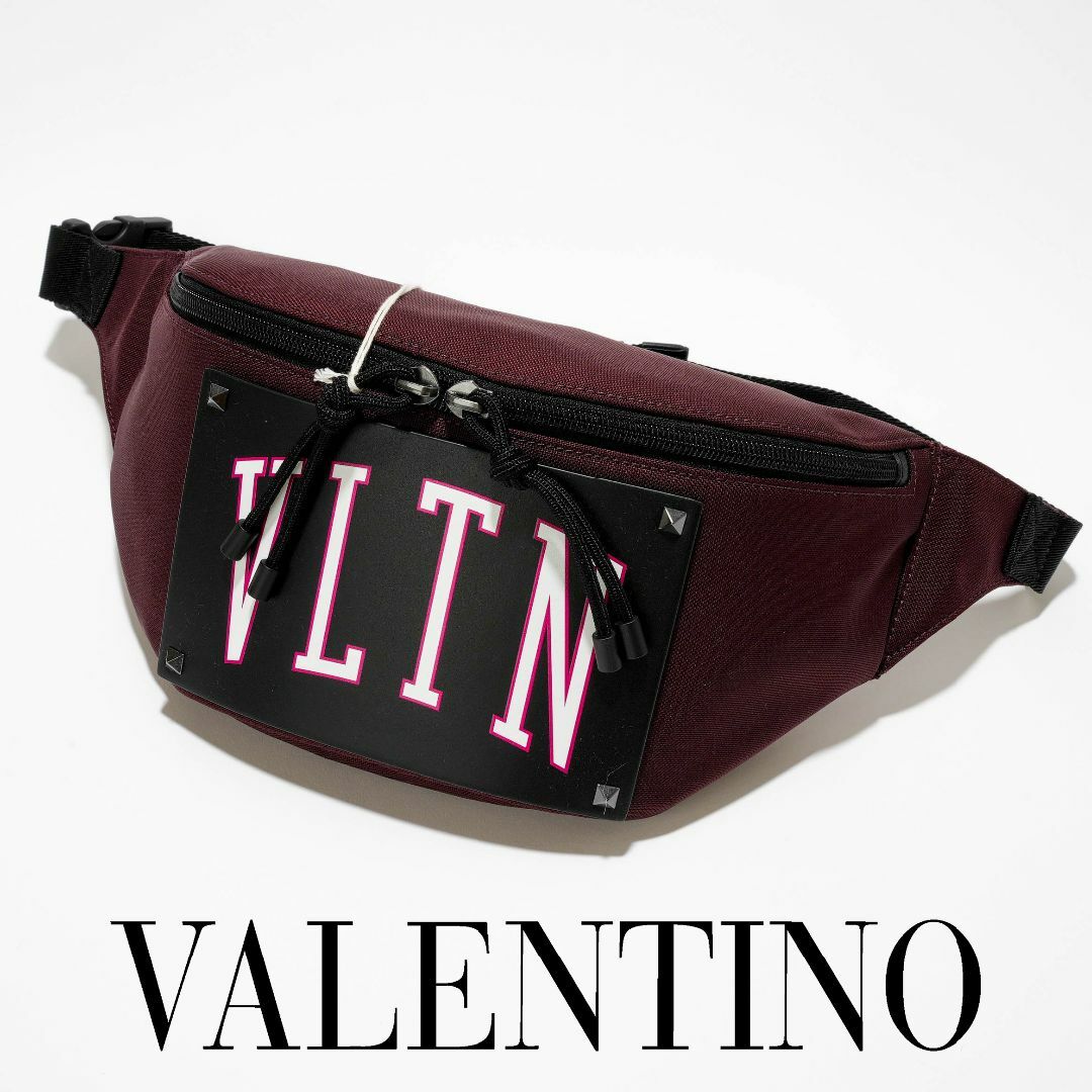 新品 Valentino VLTN ナイロン ベルトバッグ ルビー - ショルダーバッグ