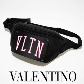 ヴァレンティノ(VALENTINO)の新品 Valentino VLTN ナイロン ベルトバッグ ブラック(ショルダーバッグ)