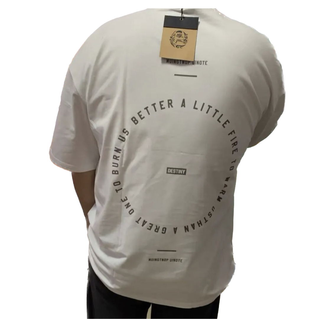 メンズ Tシャツ BIG 大きめ ロゴ ホワイト 白 ストリート 半袖 2XL メンズ Tシャツ BIG 大きめ ロゴ ホワイト 白 ストリート 半袖 2XL
