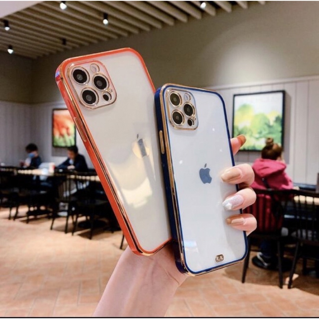 iPhone13Proスマホケース　スマホカバー　透明ケース　ブラック スマホ/家電/カメラのスマホアクセサリー(iPhoneケース)の商品写真