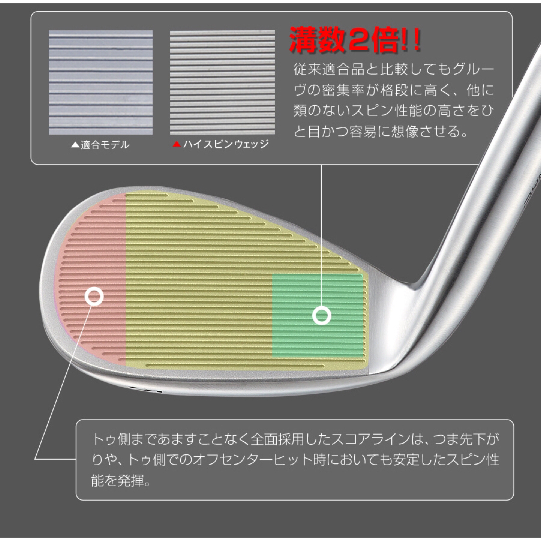 【選べる2本】世界最強バックスピン！止まって戻って寄せワン連発の激スピンウェッジ