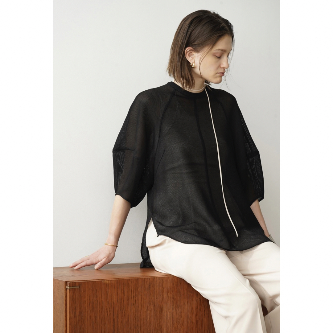 早期発送対応　CLANE MESH FORM SLEEVE BLOUSE