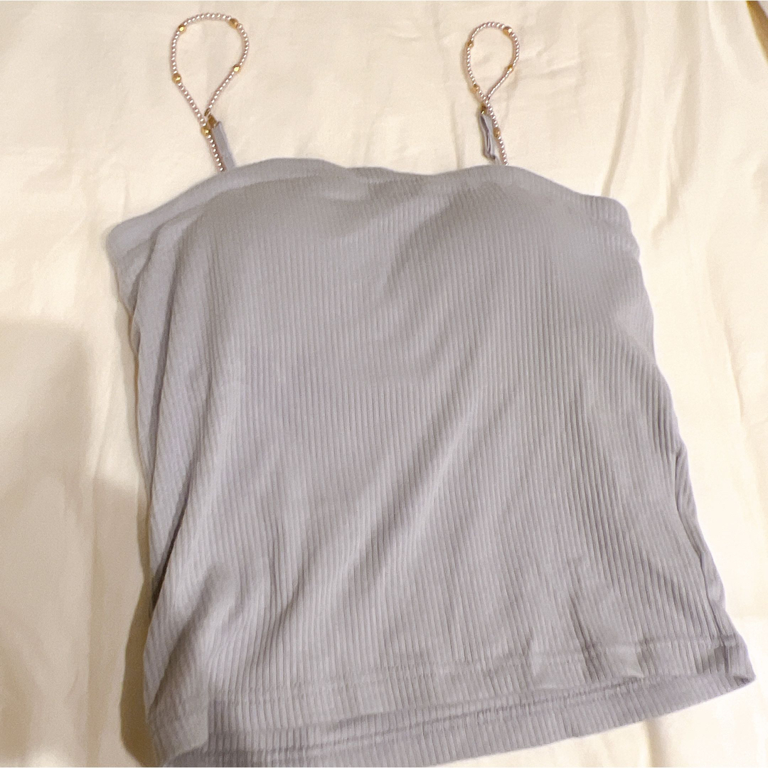 Ameri VINTAGE(アメリヴィンテージ)のBACK CROSS RIB CAMISOLE＆BEADS CAMISOLE レディースのトップス(キャミソール)の商品写真