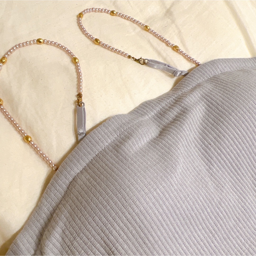 Ameri VINTAGE(アメリヴィンテージ)のBACK CROSS RIB CAMISOLE＆BEADS CAMISOLE レディースのトップス(キャミソール)の商品写真