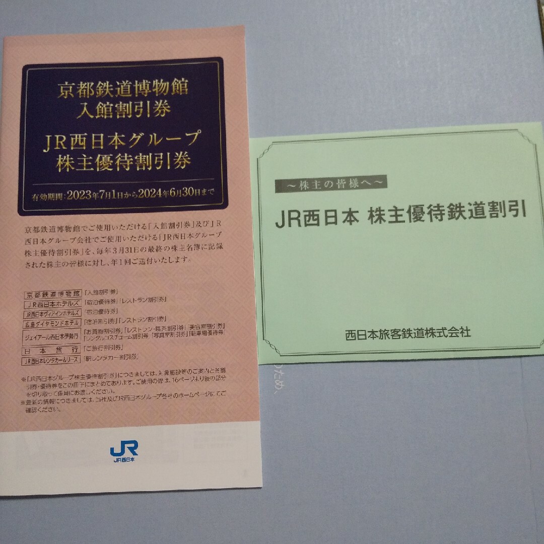 セレクトショップ購入 【新着】JR西日本 株主優待鉄道割引券5枚+冊子