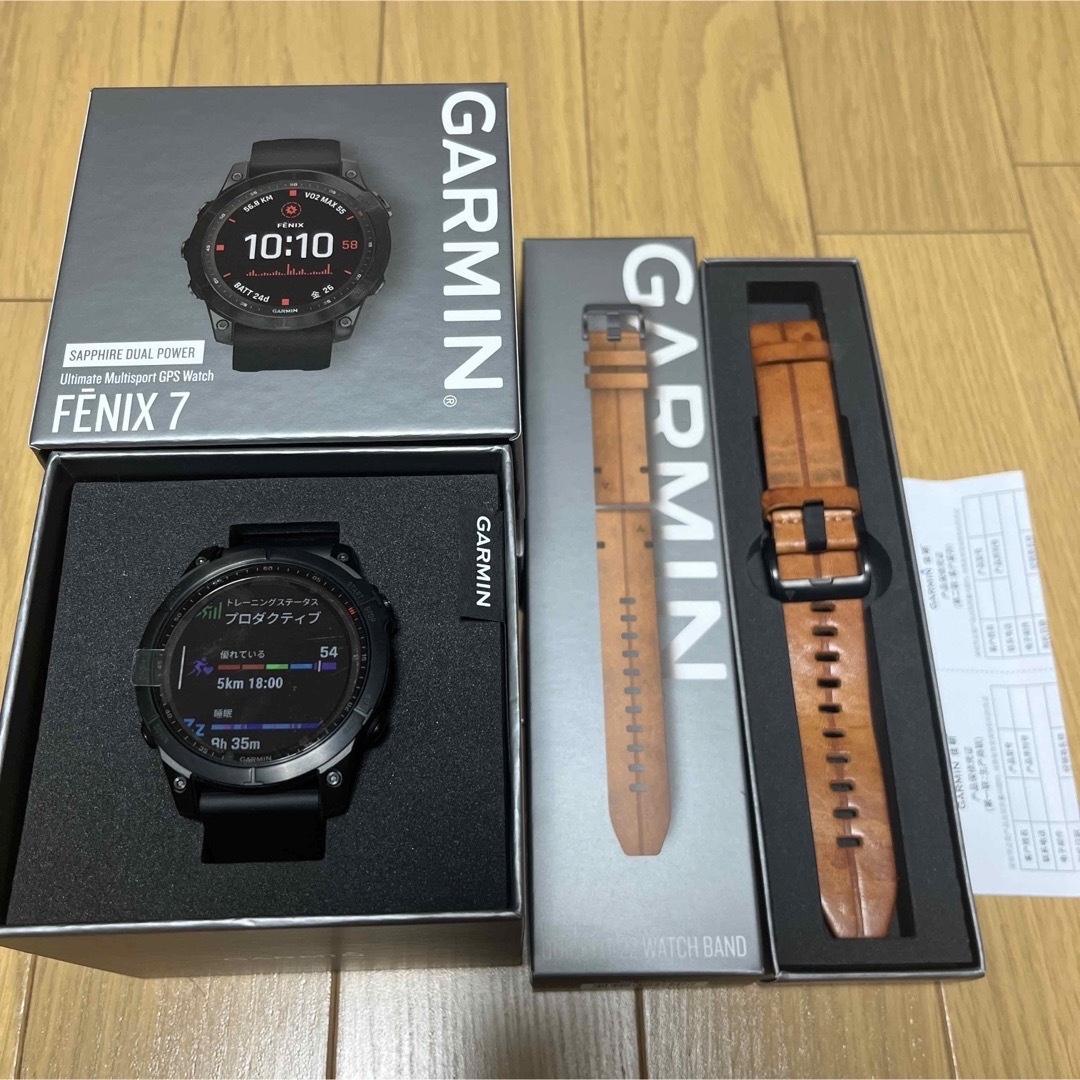 腕時計(デジタル)garmin スマートウォッチ fenix7