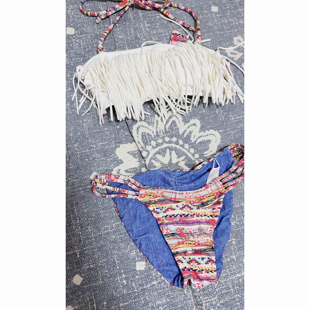 バンドゥビキニ デニム柄 レディースの水着/浴衣(水着)の商品写真