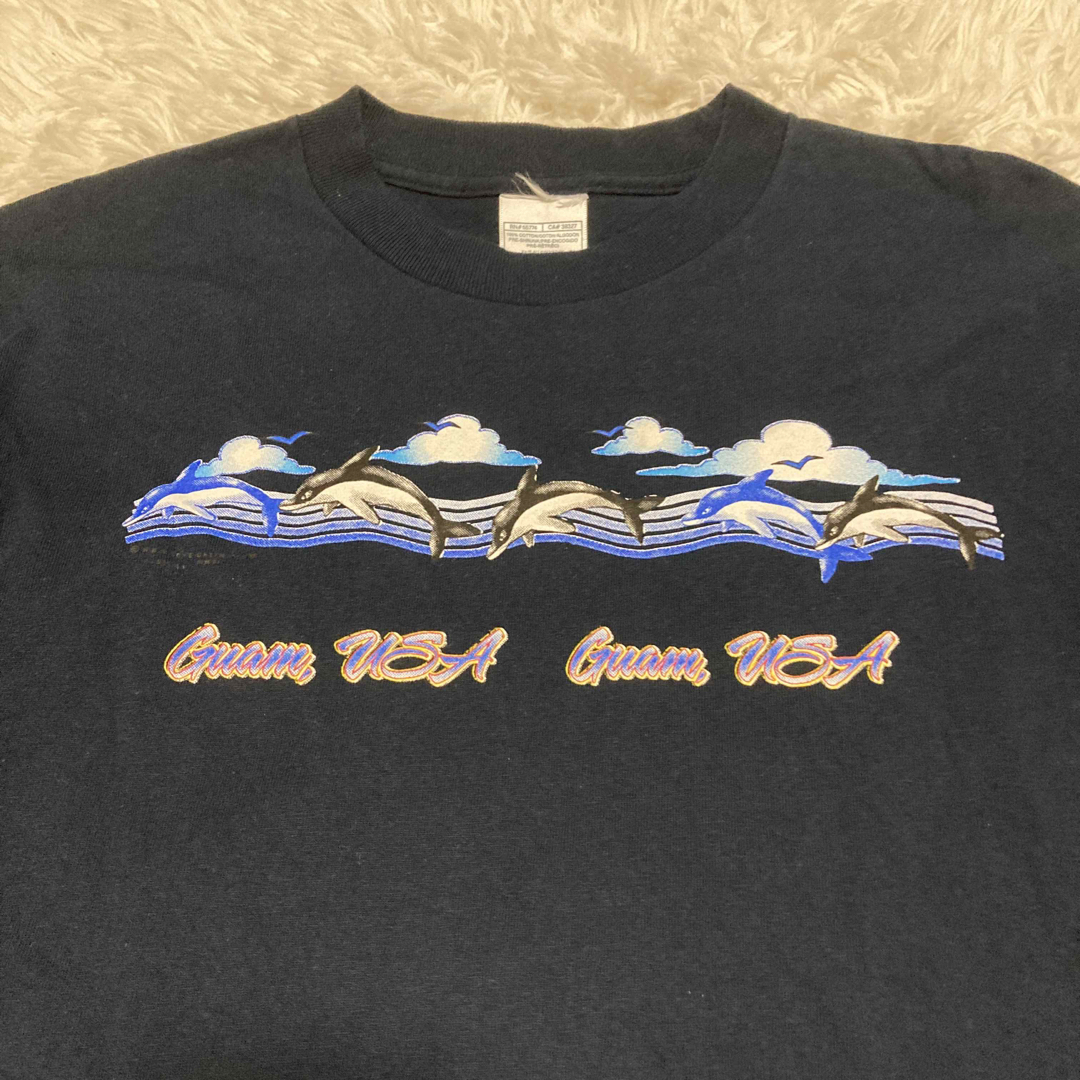 GUAM USA グアム　ドルフィン　イルカ　Tシャツ　メンズ　L    良品 メンズのトップス(Tシャツ/カットソー(半袖/袖なし))の商品写真